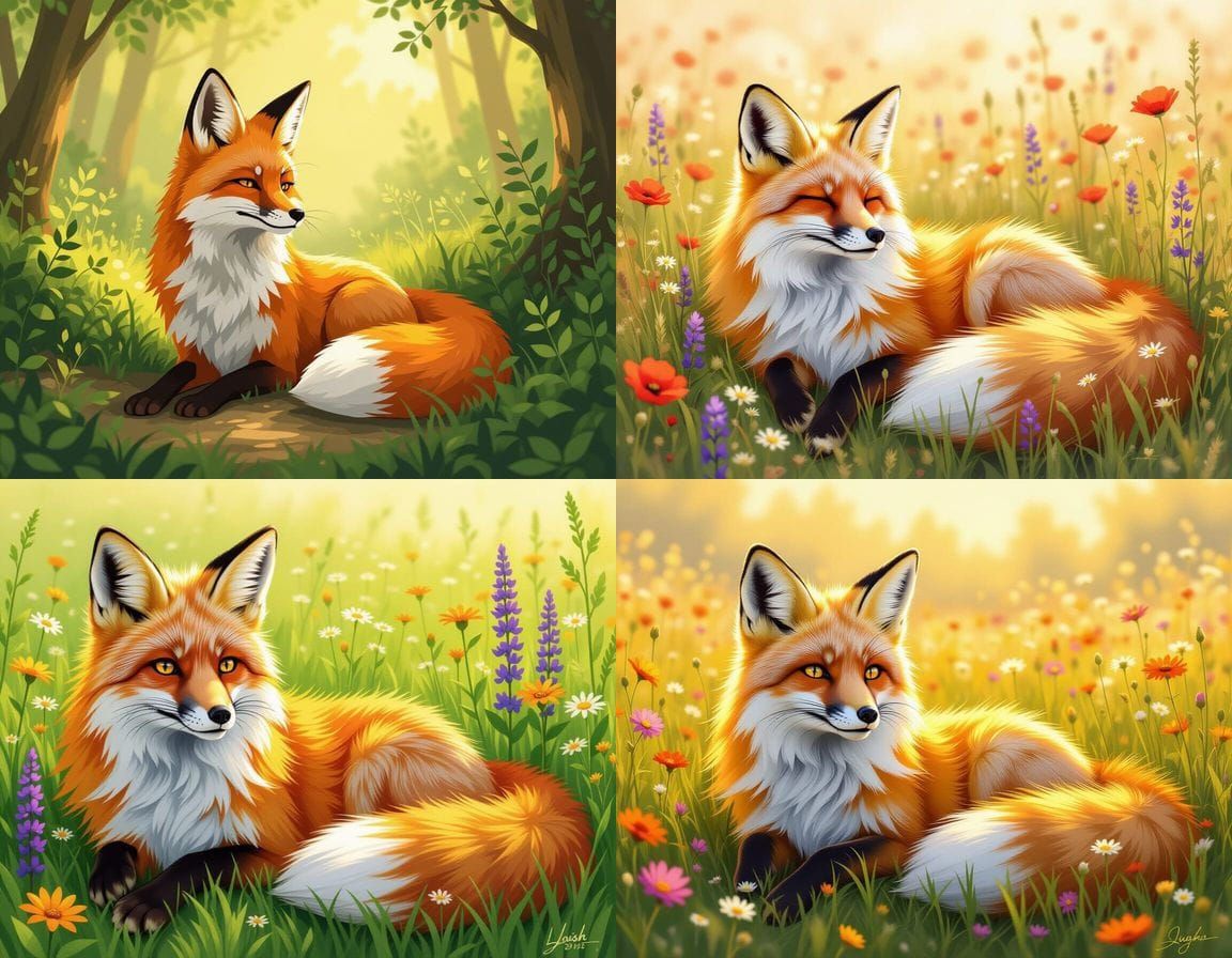 Relaxed Fox AI Generated Image