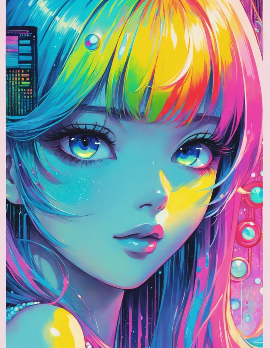 vibrant, dreamlike, impressionist style