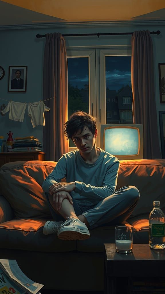 Nostalgic Heartache in a Cozy Living Room