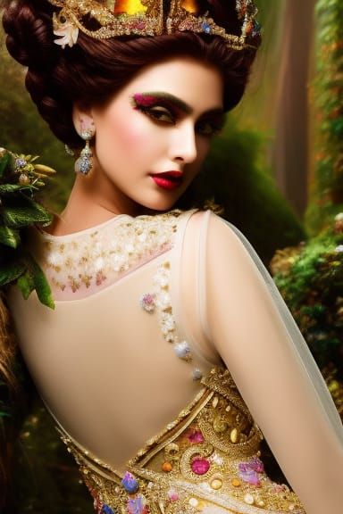 Elven Princess in Gothic Horrorpunk Style