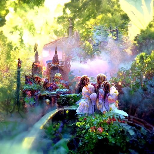 Ethereal Fantasy Girls in Mist