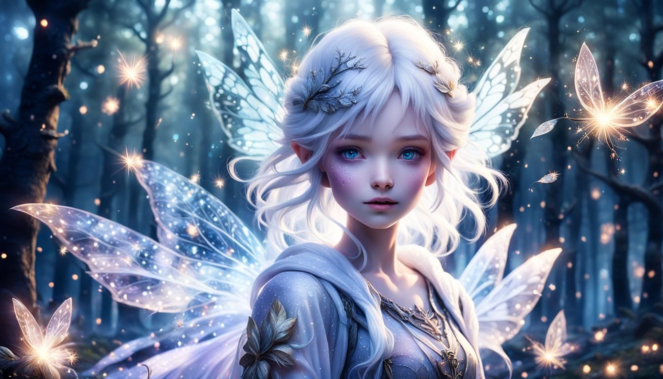 Spring Fairy with Magic Wake, Fantasy Illustration