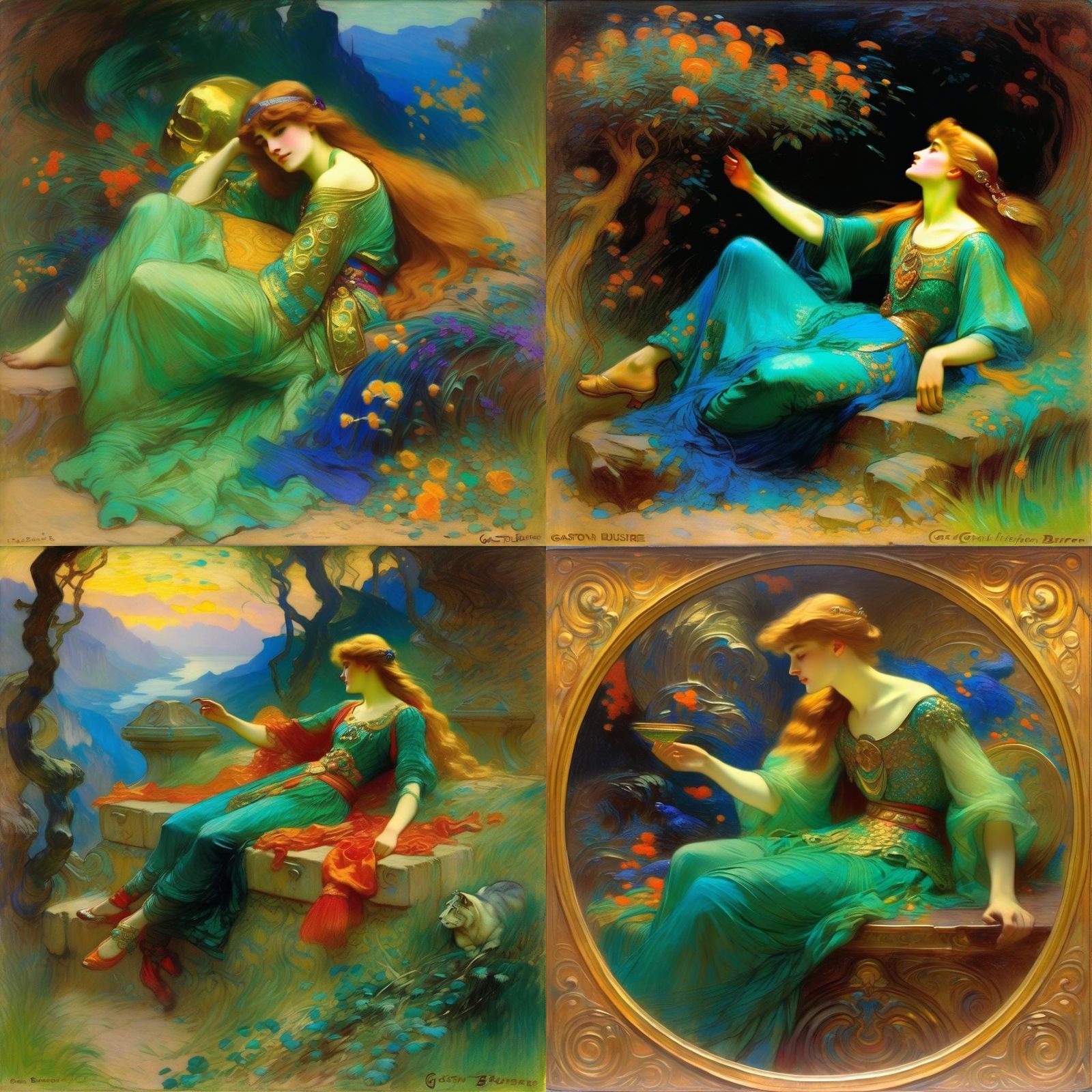 Ethereal Fairy in Enchanted Forest, Symbolist Painting