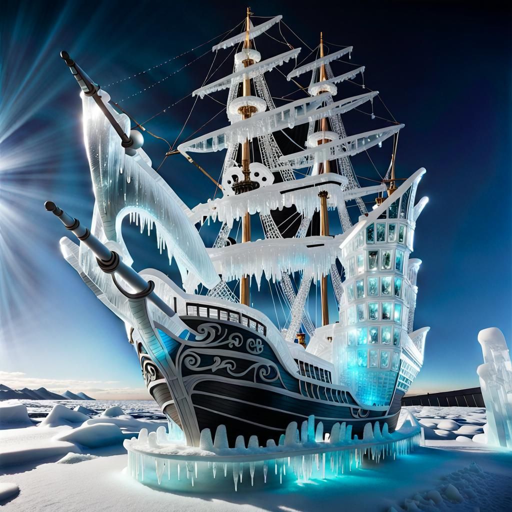 Ice Sculptures: PirateShip