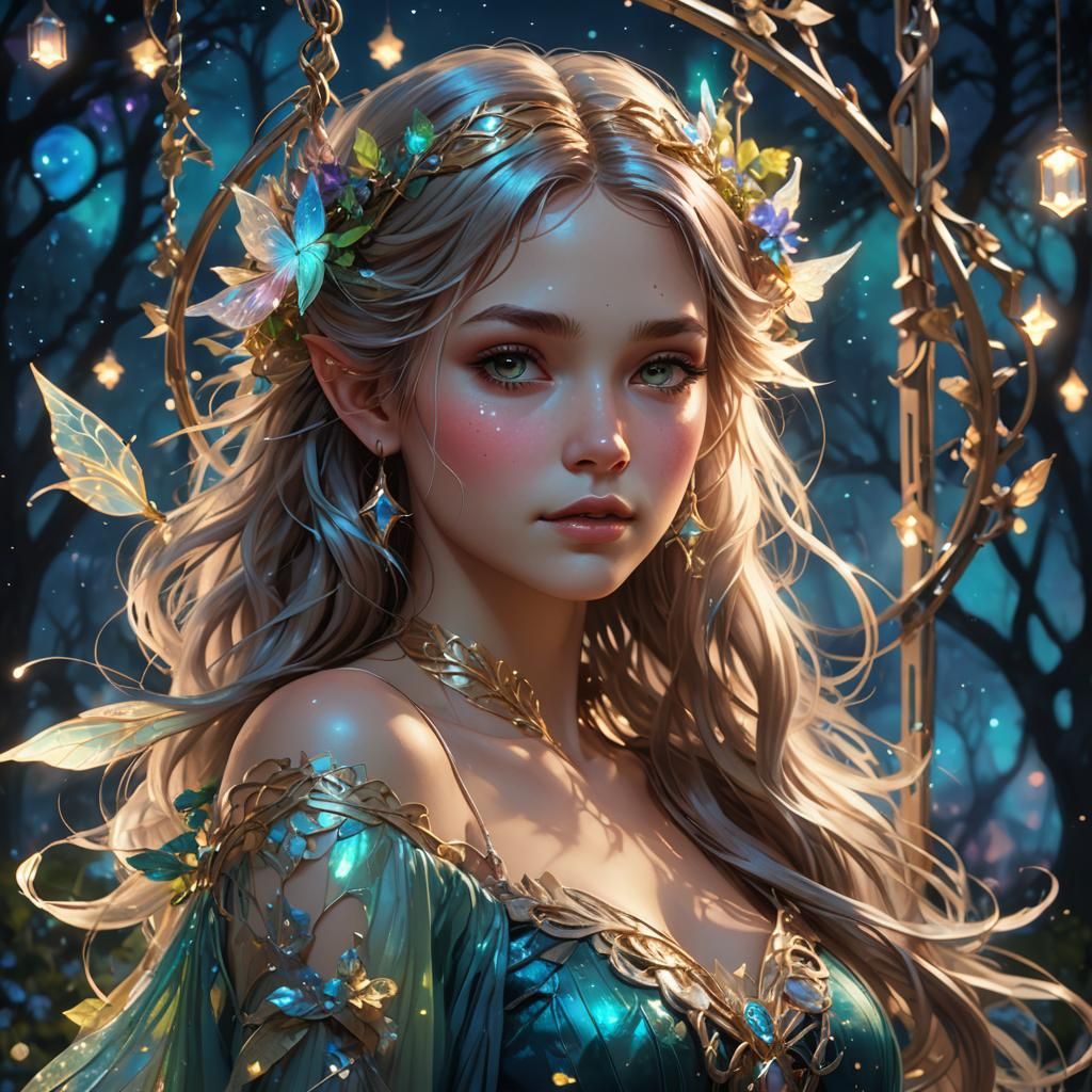 Fairy with Northern Lights: Artstation Concept Art