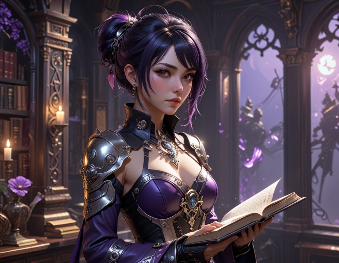 Steampunk Goth Girl in Elegant Darkness