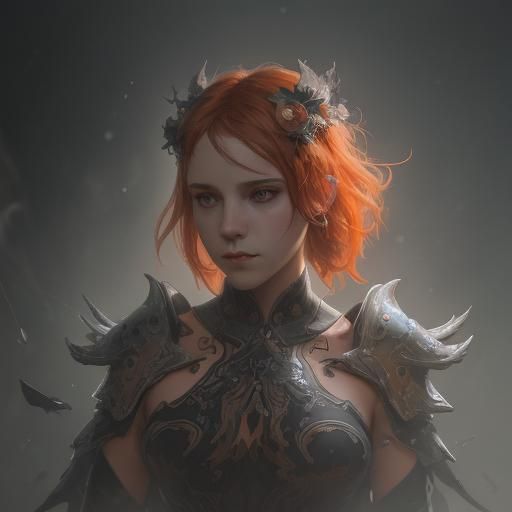 Dynamic Figure in Ornate Digital Painting