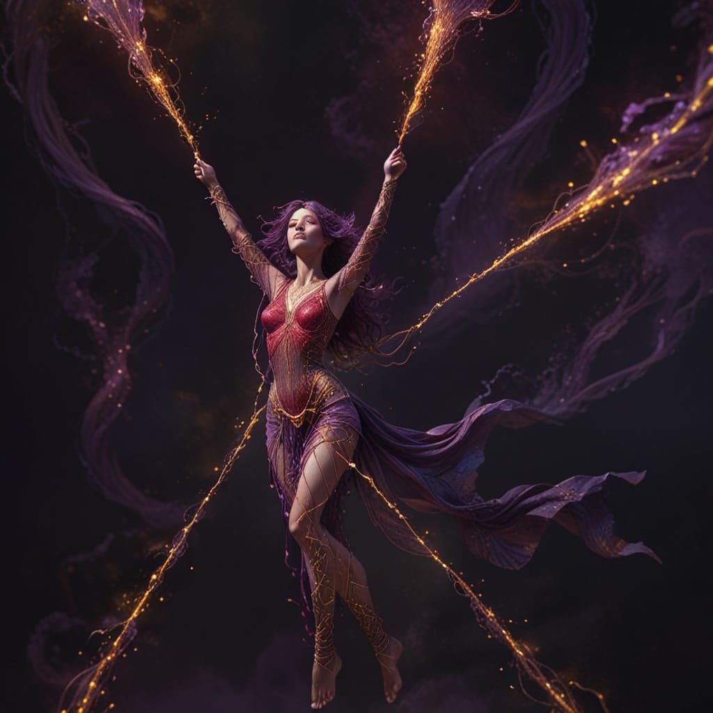 Ethereal Goddess in Celestial Threads