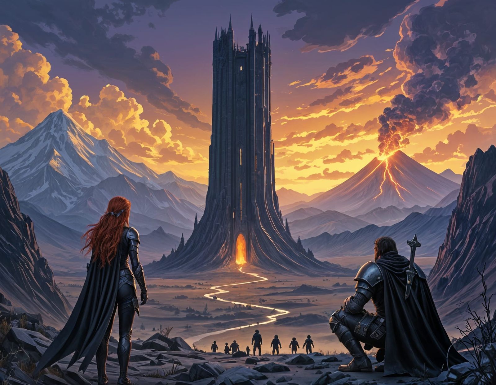 Dark Tower Looms Over Barren Valley