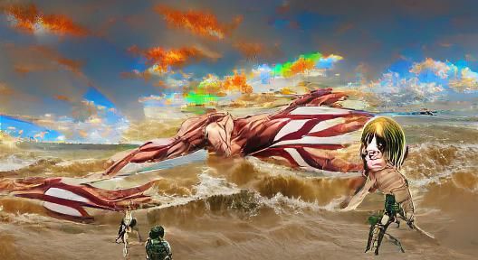 Armored Titan Emerges from the Ocean