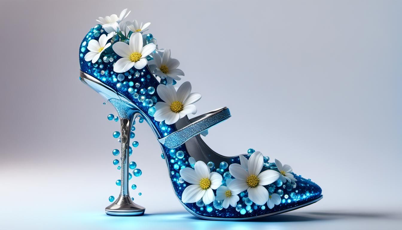 Floral Stiletto in Cyberpunk Style