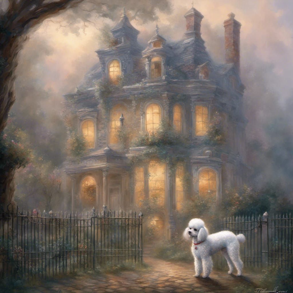Toy Poodle Portrait in Ethereal Fantasy Style