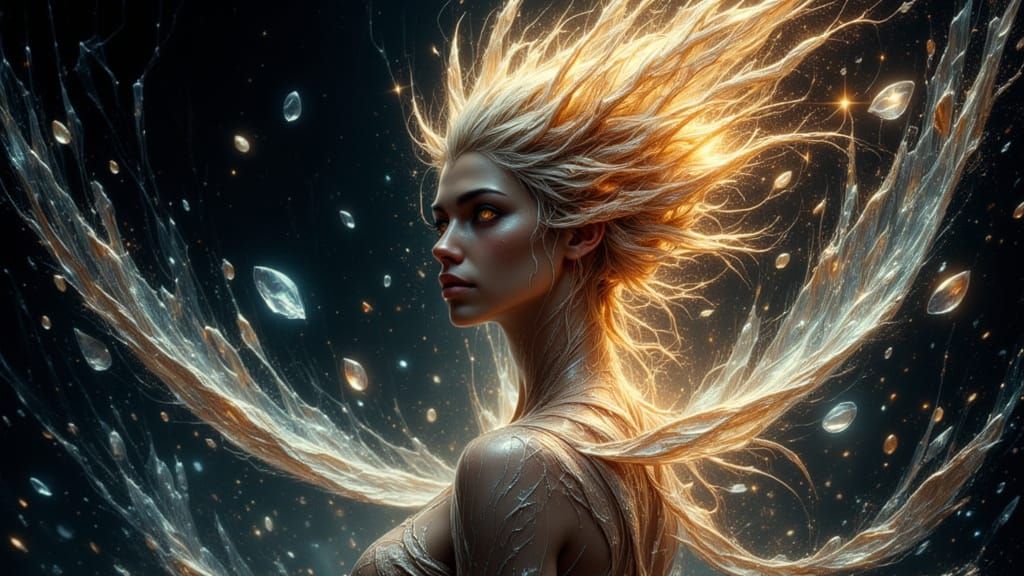 Ethereal Being in Dynamic Concept Art Style