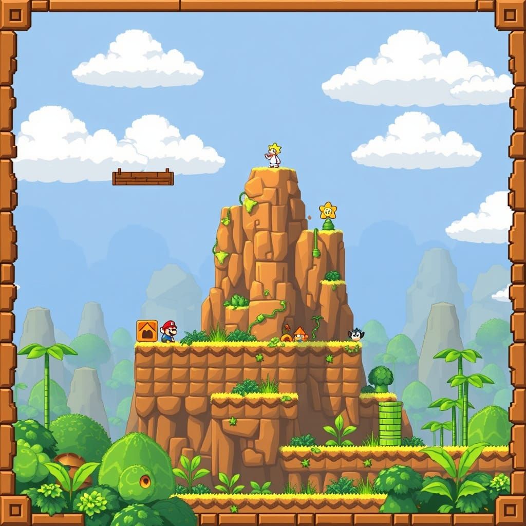 Super Mario Gameboy Map: Jungle and Desert