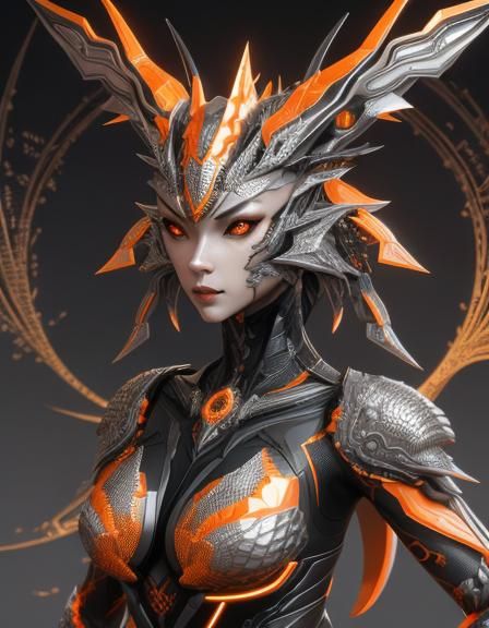 Abstract Fractal Creature in Isometric 3D Art