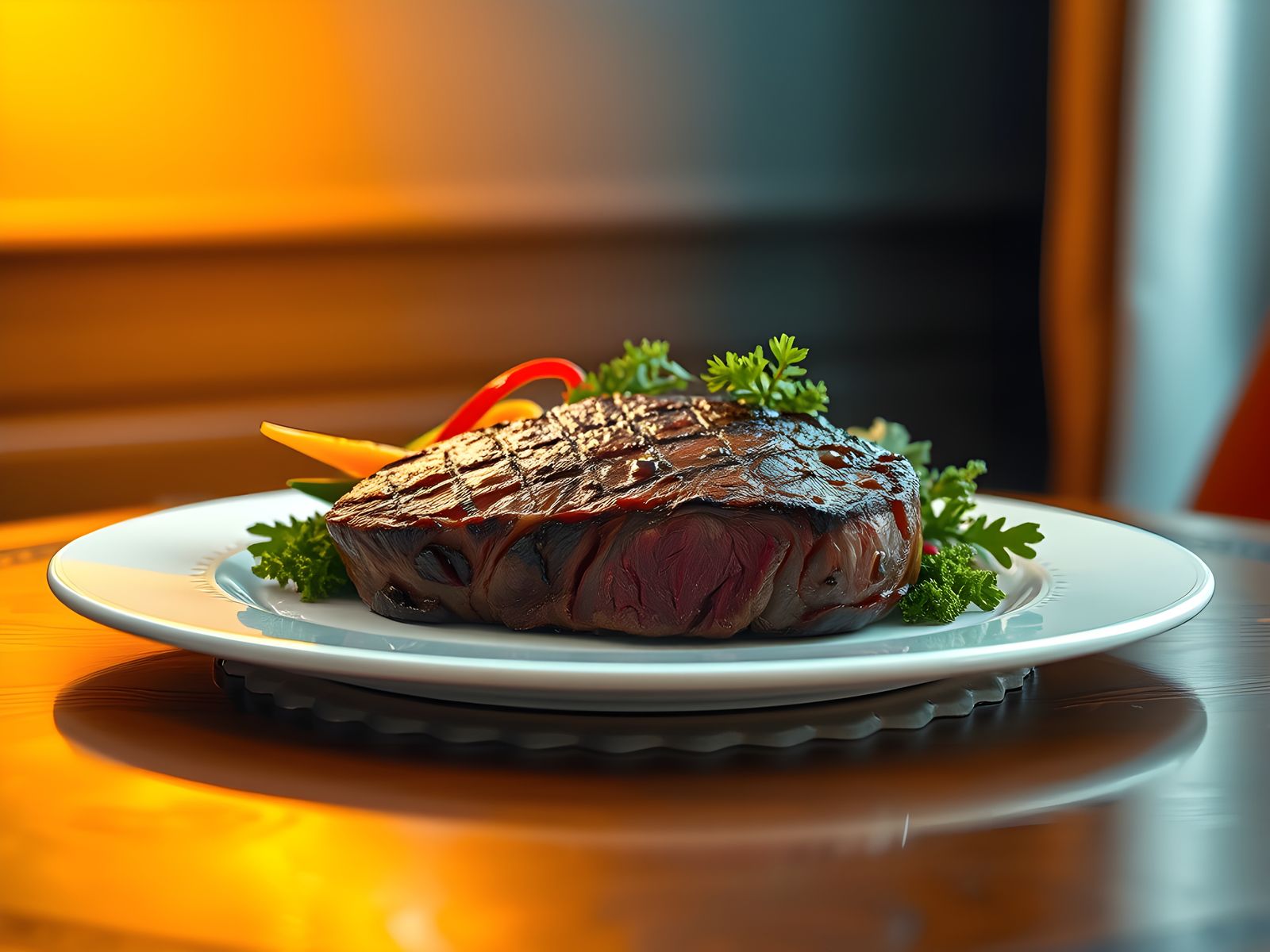 Hyper Realistic Steak and Vegetables in High Definition