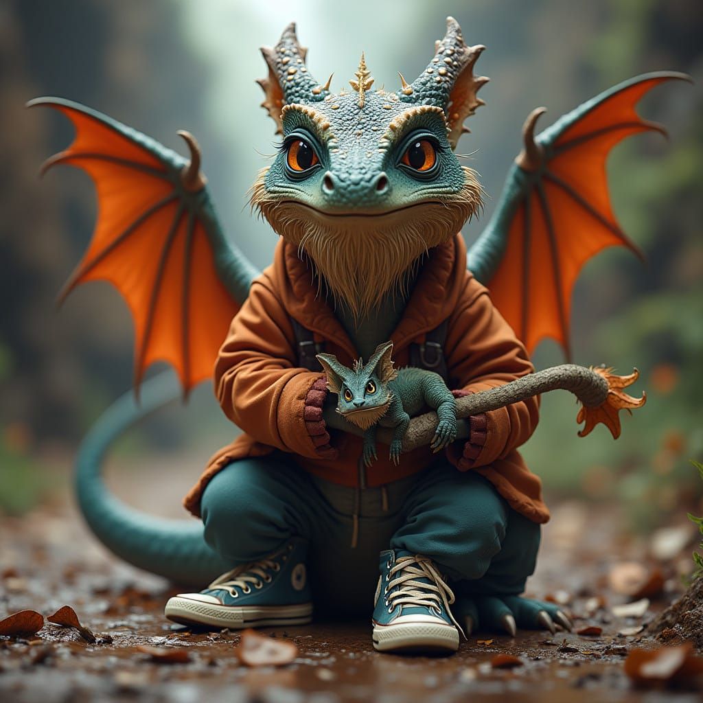 Preppy Bearded Dragon in Splendid Surroundings