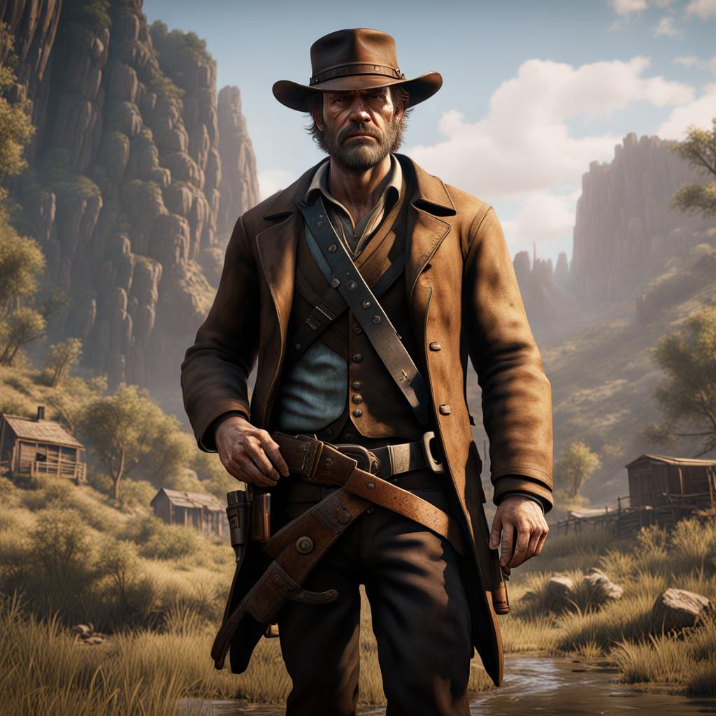 Arthur Morgan: Detailed Matte Painting in Unreal Engine 5