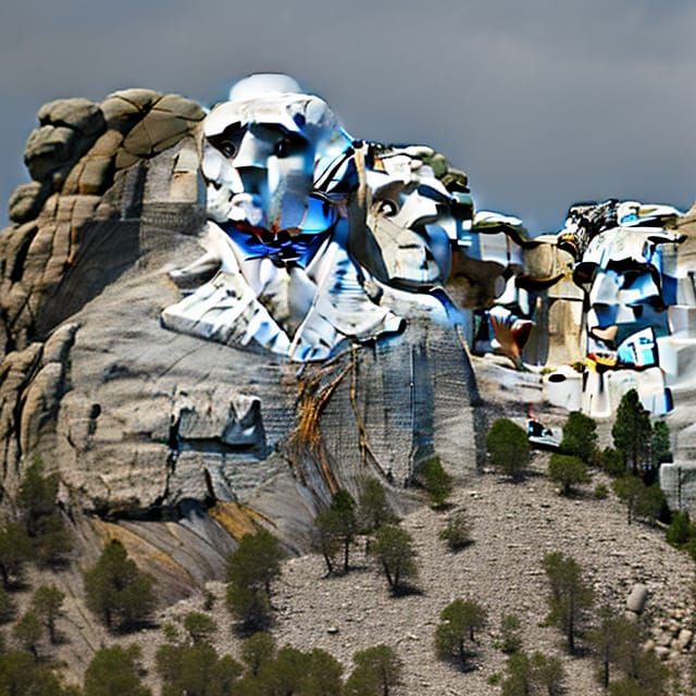 Mount Rushmore Eroded