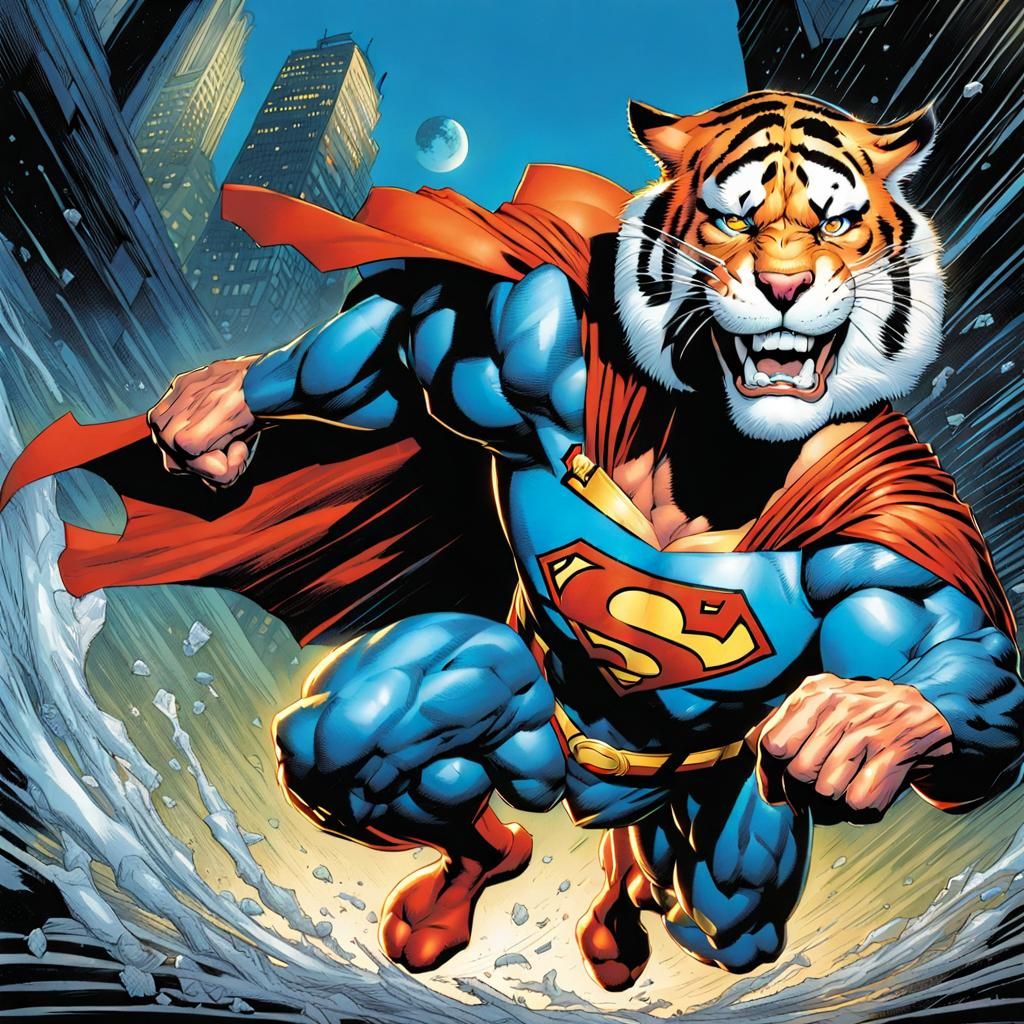 Superman as Tony the Tiger saying “Theyyyy’re Great!” Mark B...