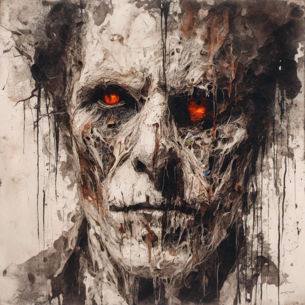 Macabre Portrait of Possessed Ginger Man