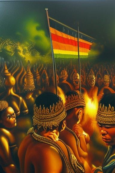 Thailand Hellscape: Oil Painting in Gurney Style