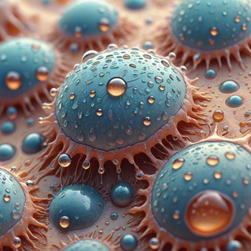 Detailed Macro View of Human Skin Cells