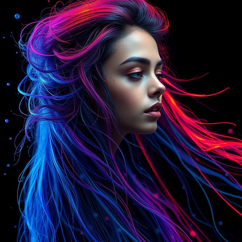 Cosmic elegance in a vibrant dreamscape