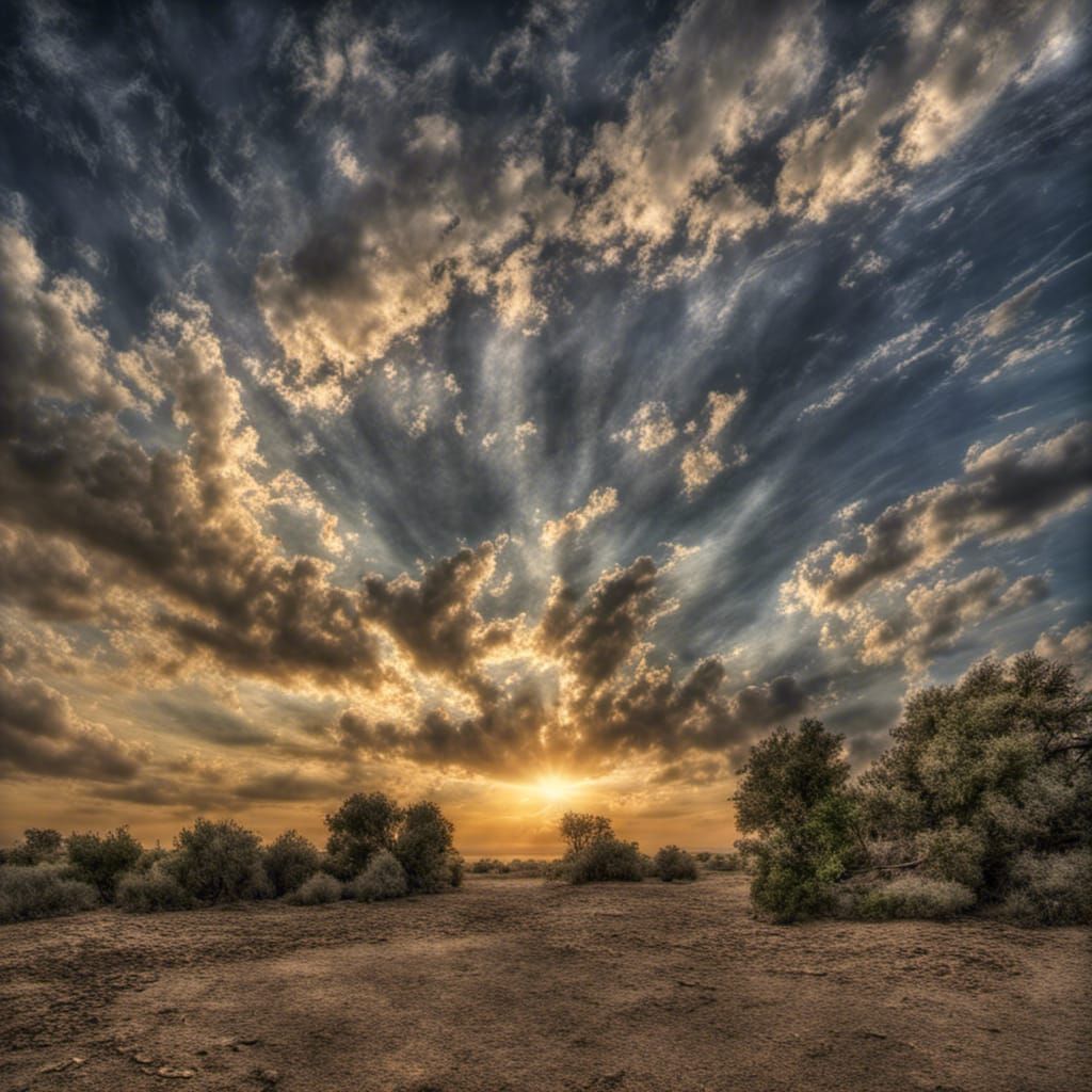 Dramatic Sky Scene of Judgement Day