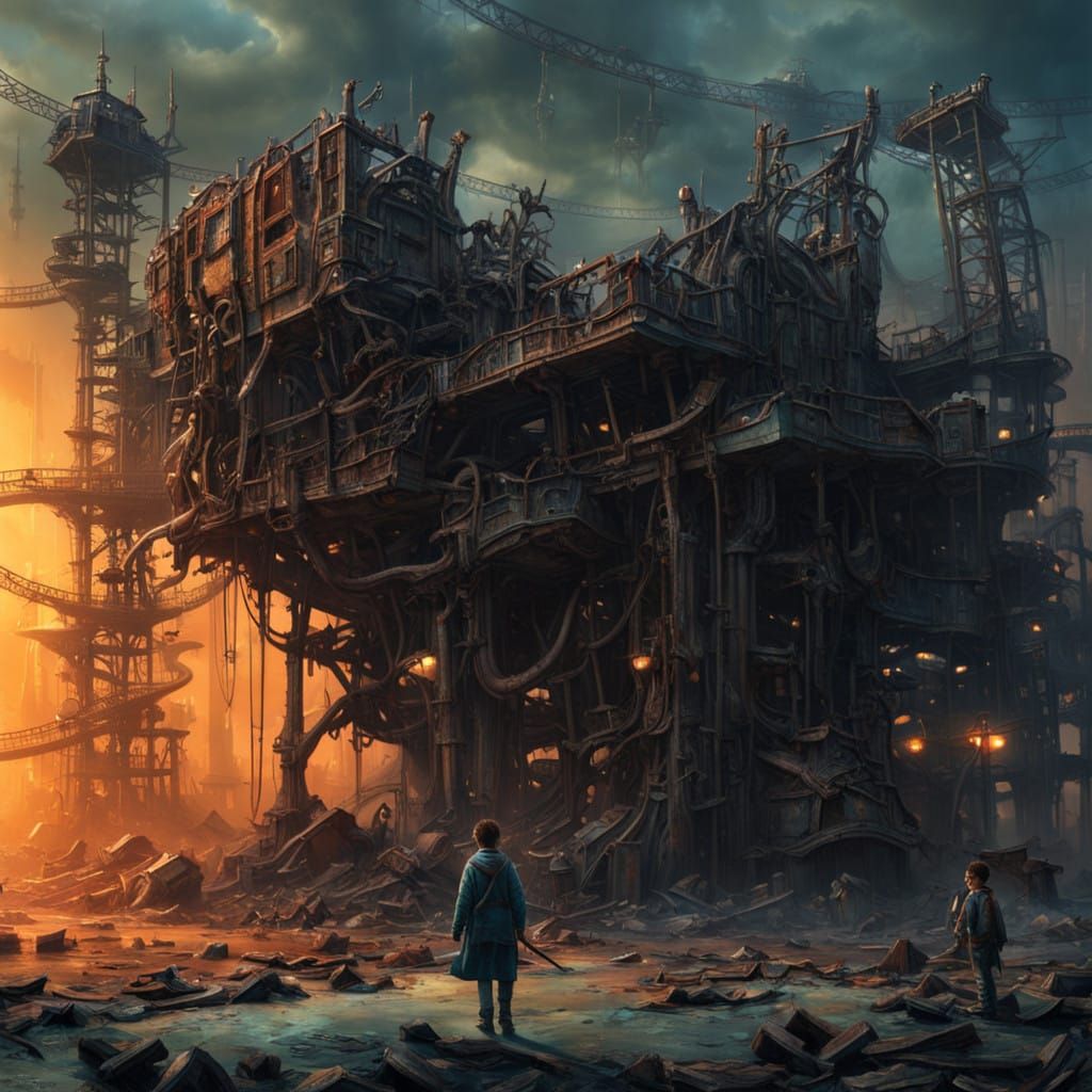 Post-Apocalyptic Playground in Toxic Wasteland