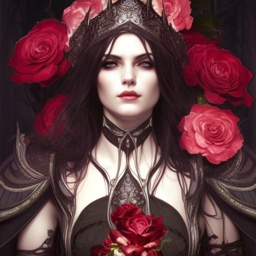 Dark Elven Empress in High Gothic Armor