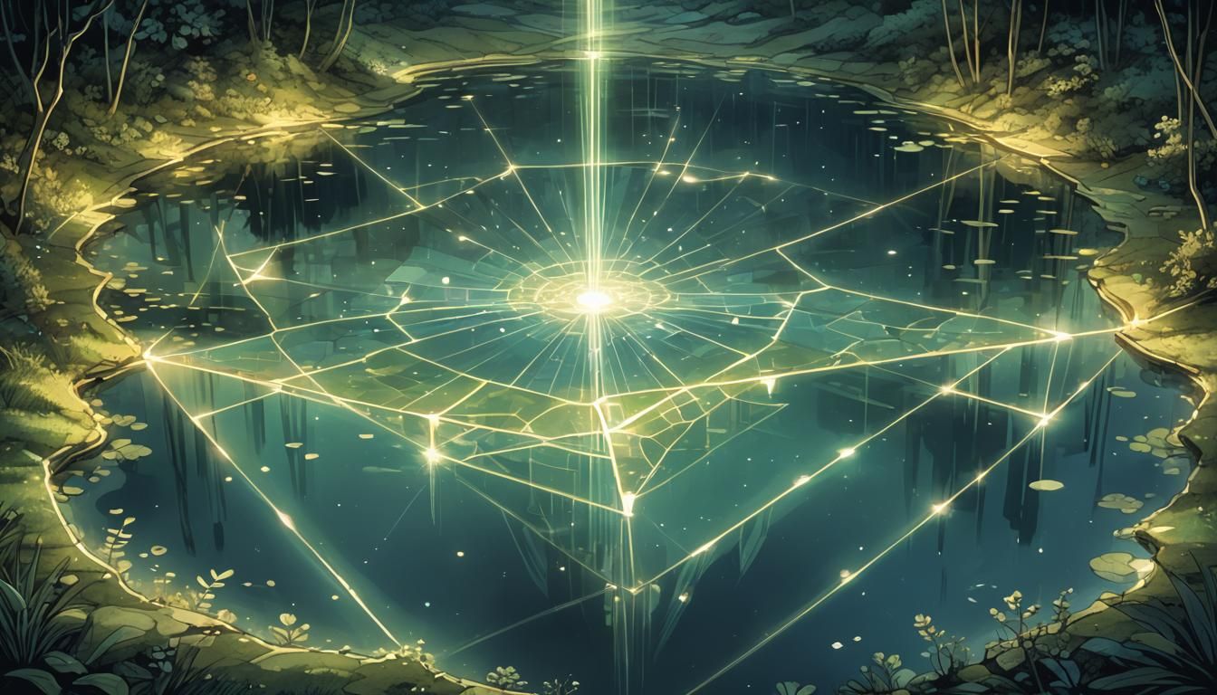 Geometric Light Beams Illuminate Underground Pond