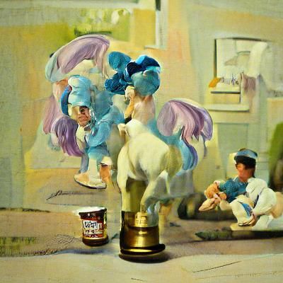 Blue Bell Pony in Rockwell Style