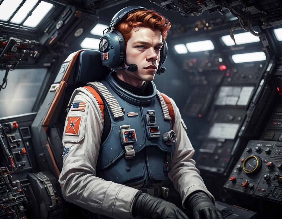 Cal Kestis as X-Wing Pilot in 3D Anime Art