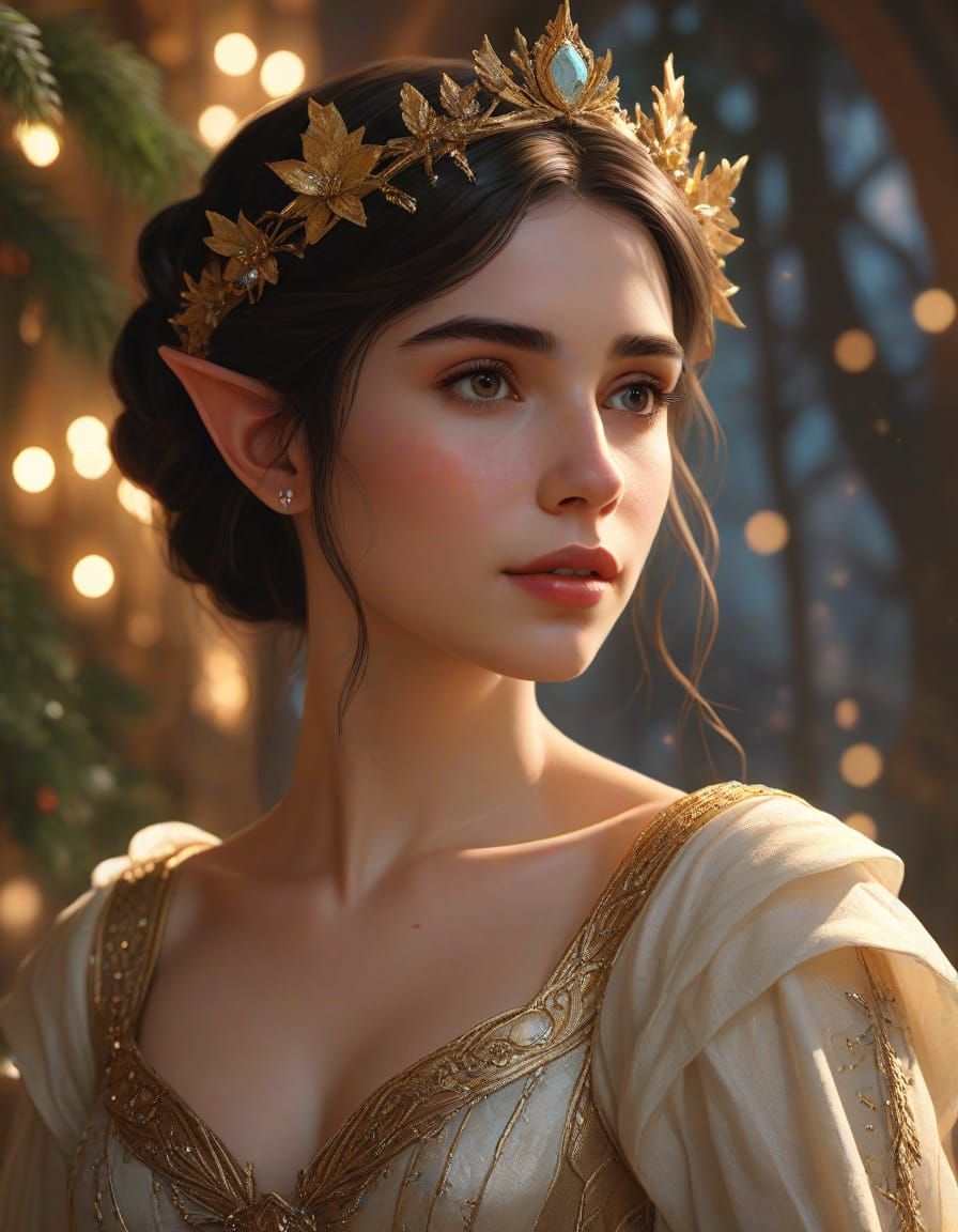 Elf Princess Emma Roberts Holiday Concept Art