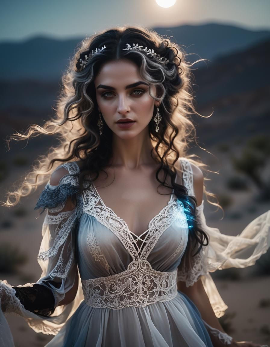 Romantic Gothic Portrait of a Greek Beauty