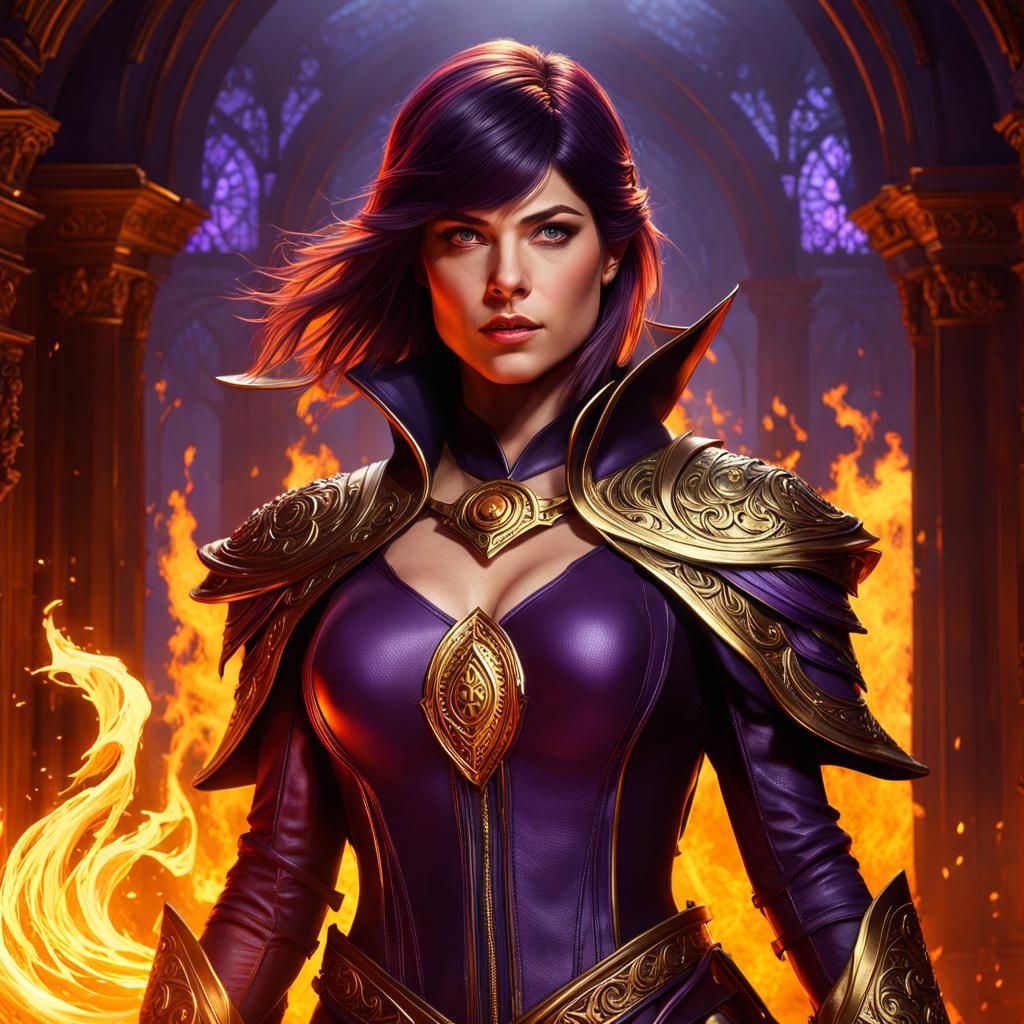 Selma Blair as a fire mage
