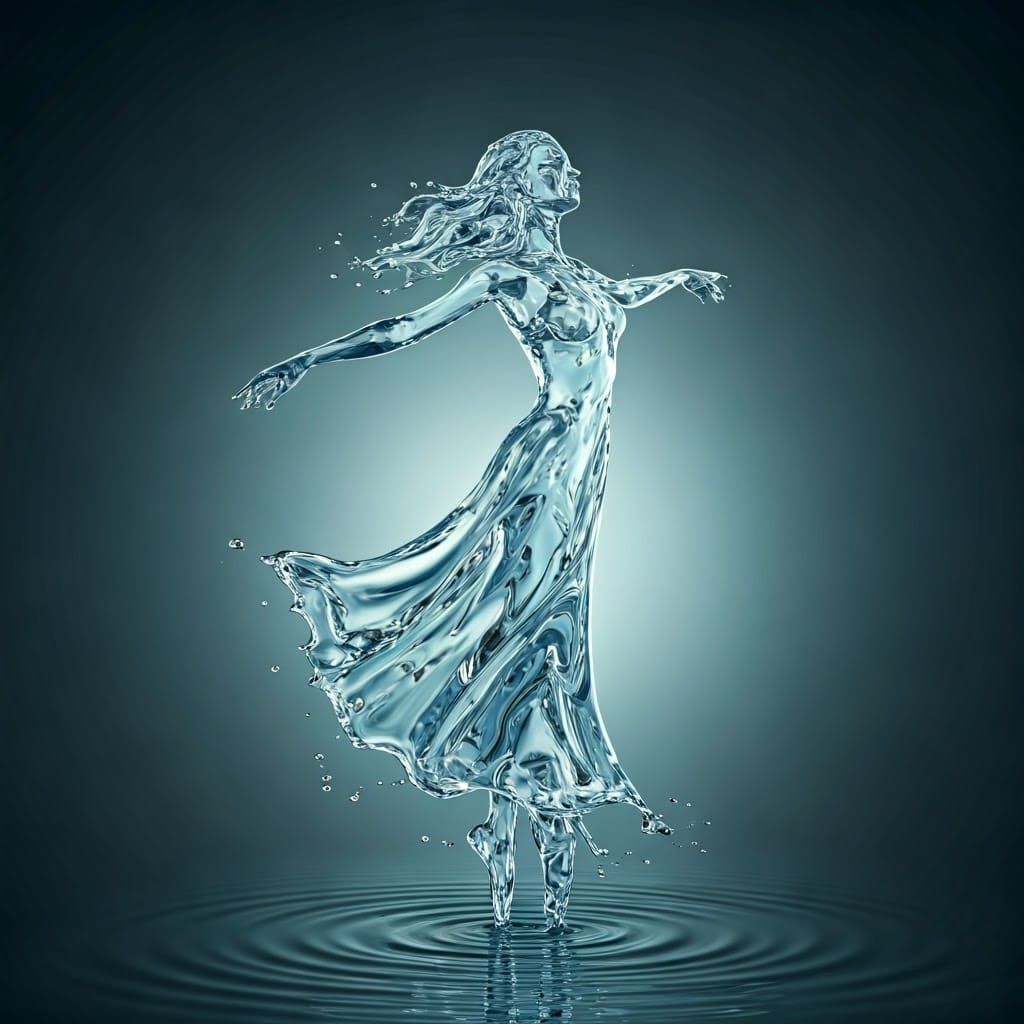 Water Goddess in Ethereal Dance