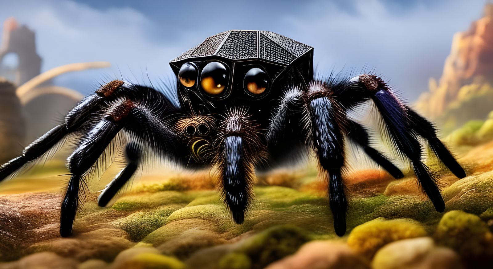 Giant Spider in a Forgotten Realms Landscape