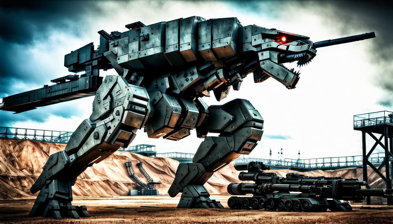 Metal Gear Rex Rail Gun Firing: Hyperrealistic HDR