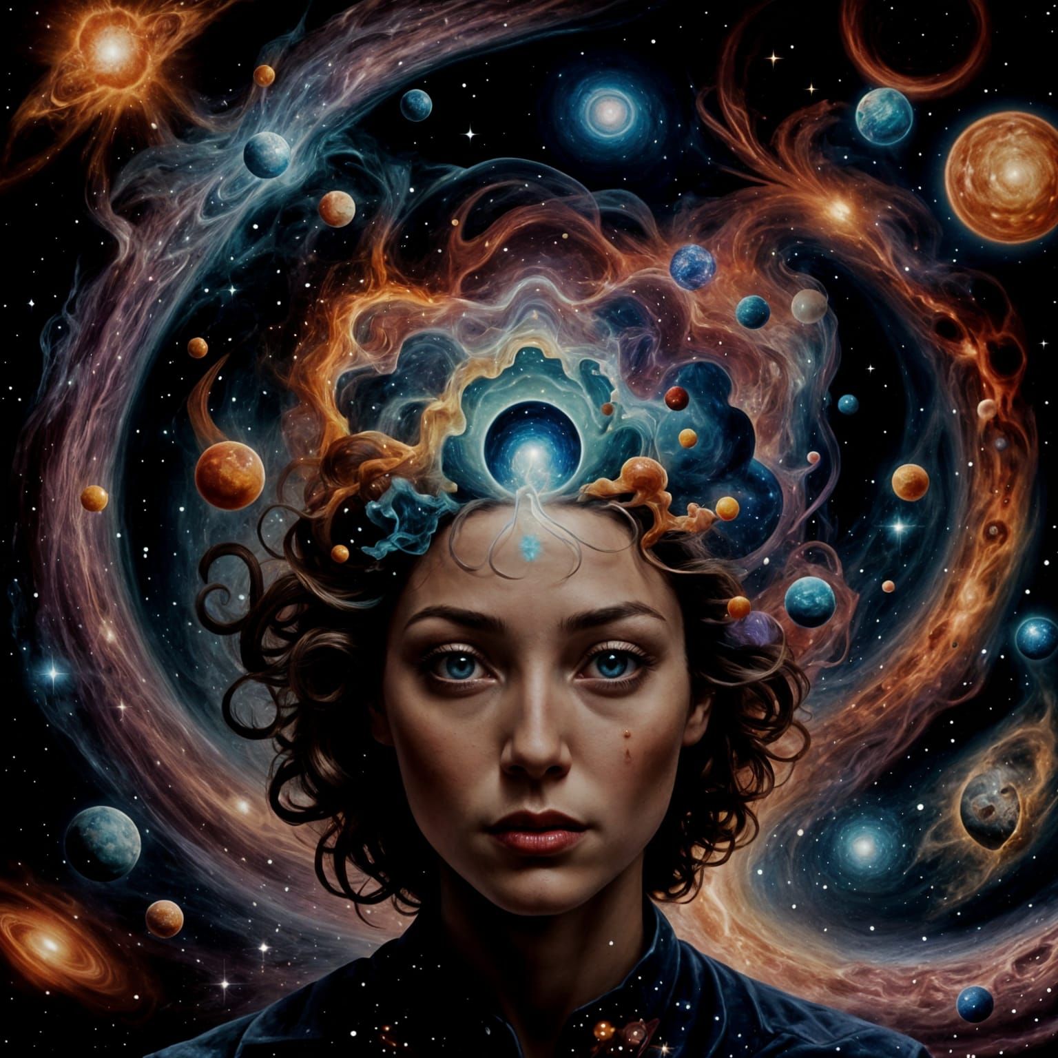 Surreal Cosmic Portrait Evokes Wonder