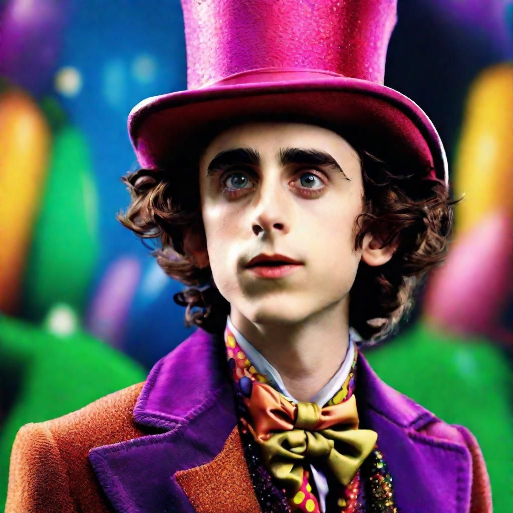 Timothée Chalamet as Willy Wonka