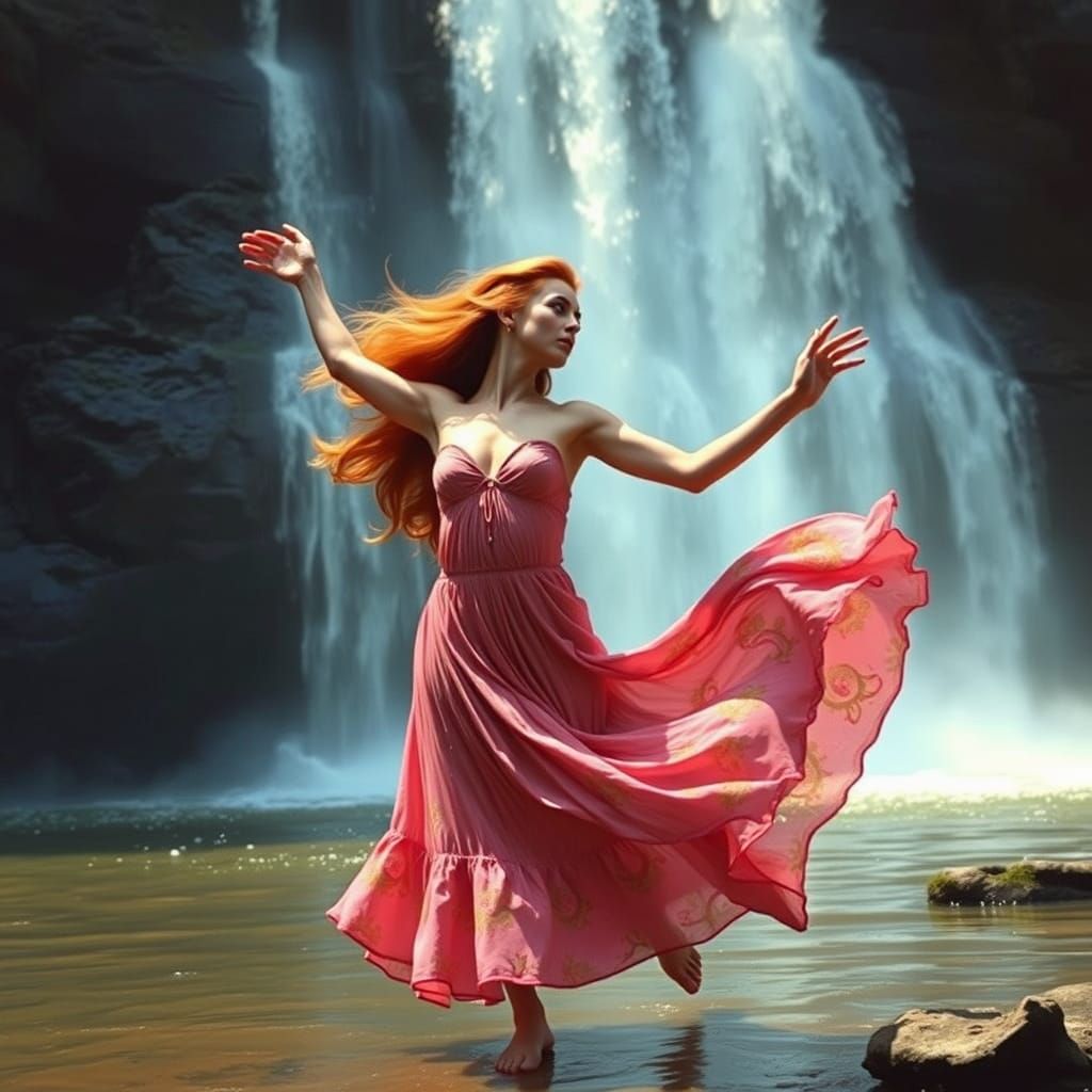 Ethereal Spring Goddess in Vibrant Cinematic Style