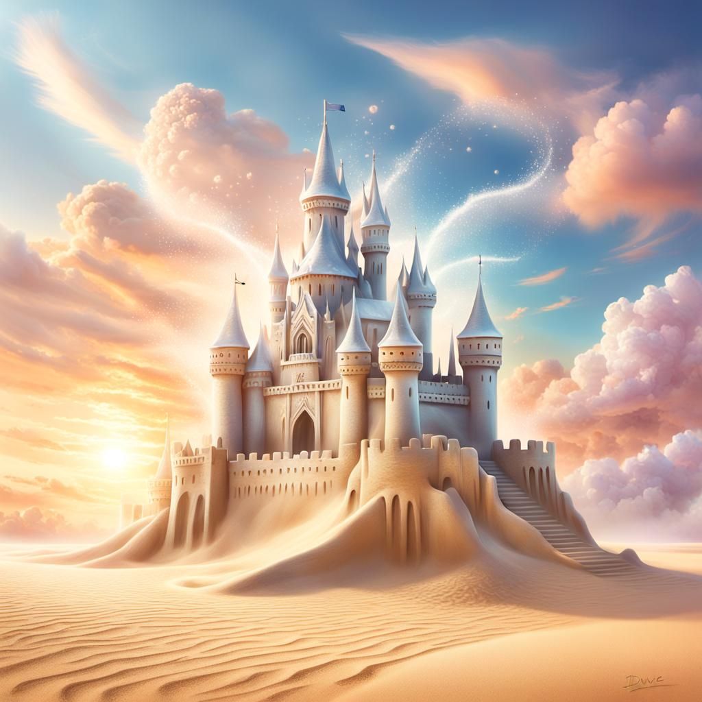 Heavenly Being Showers Sandcastle in Silver Dust