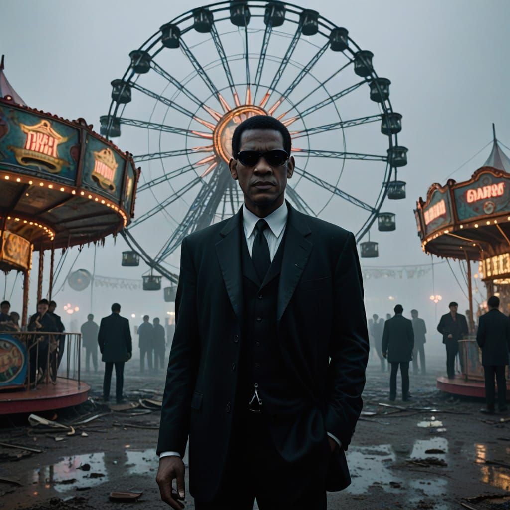 Men in Black at Abandoned Carnival