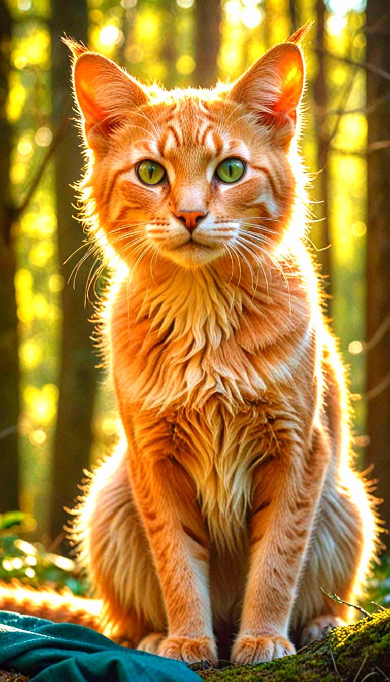 Feral Feline Goddess of the Amber Forest