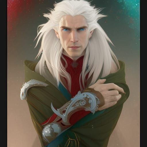 Ice Mage Portrait in Hyperdetailed Digital Art Style