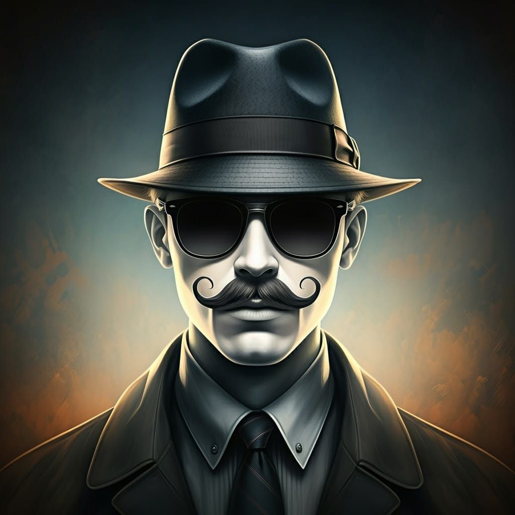 Androgynous Figure in Smoky Noir Style