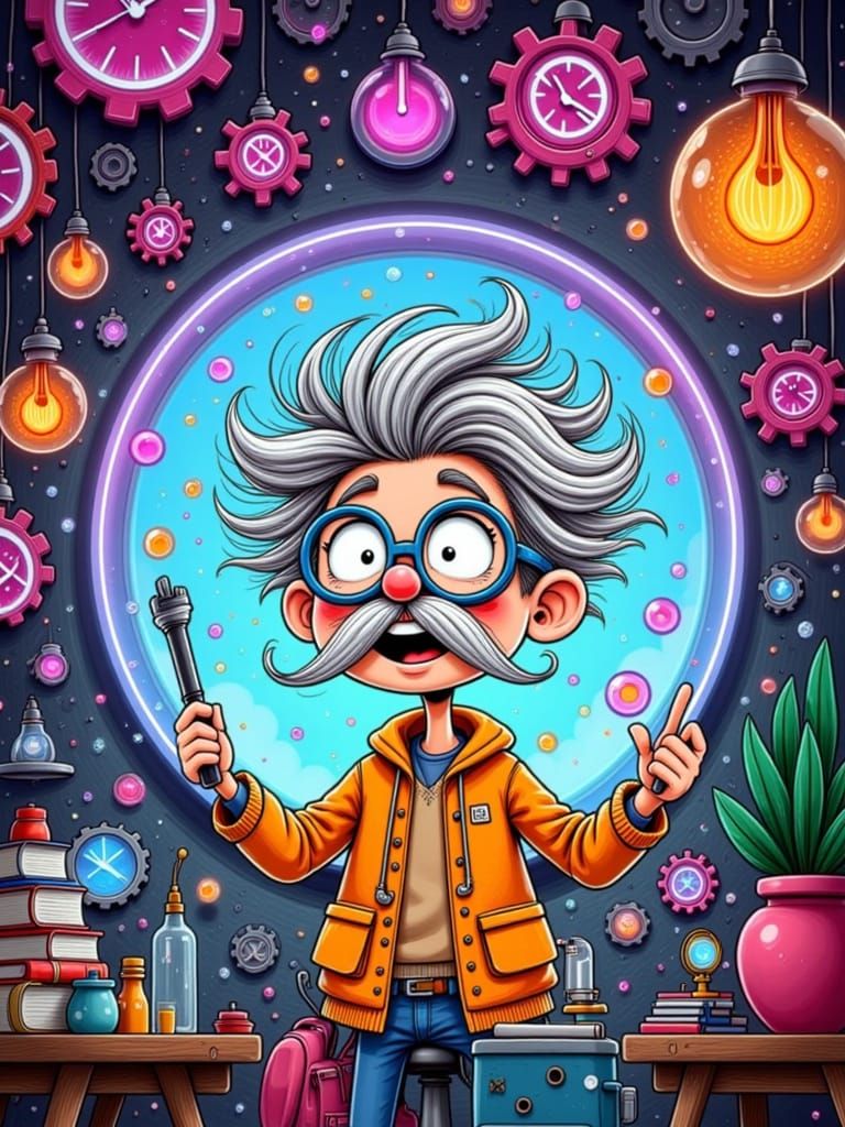 Mad Scientist Trapped in Exploding Time Machine