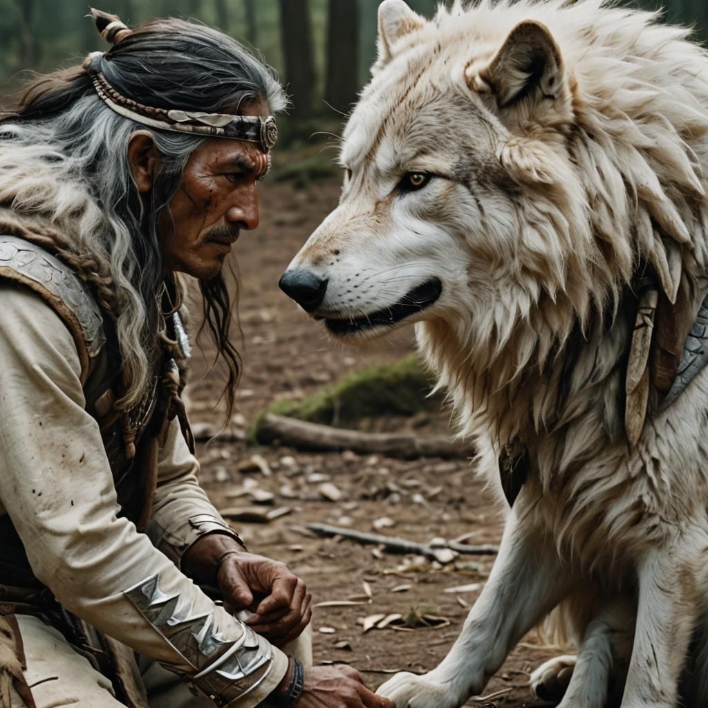 Warrior and his Wolf